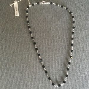 BRAND NEW Chan Luu 20” Black Onyx & Silver Design Necklace